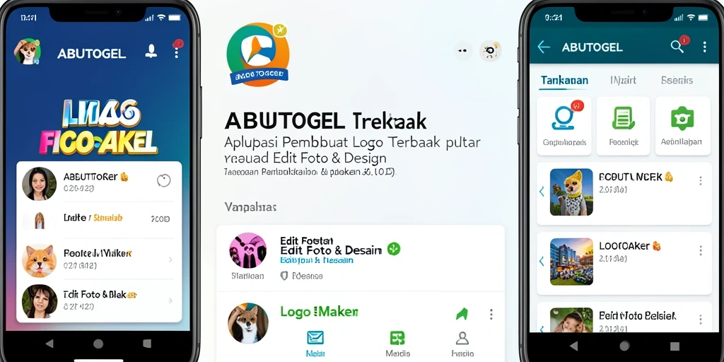 Antarmuka ABUTOGEL yang intuitif untuk desain logo.