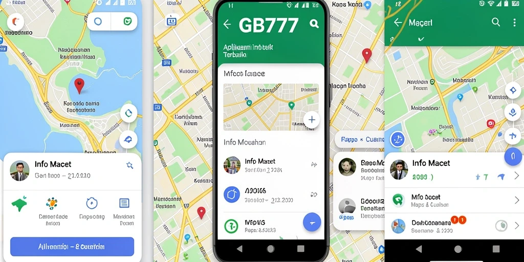 Antarmuka aplikasi GB777 yang menampilkan informasi kemacetan.