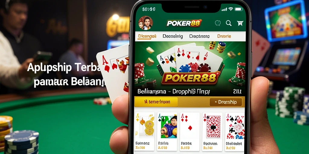 Tampilan antarmuka aplikasi POKER88 untuk belanja Dropship.