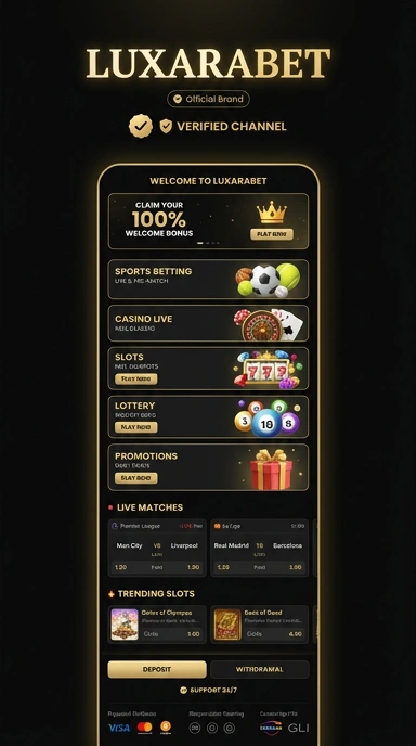 Tampilan kanal resmi luxarabet